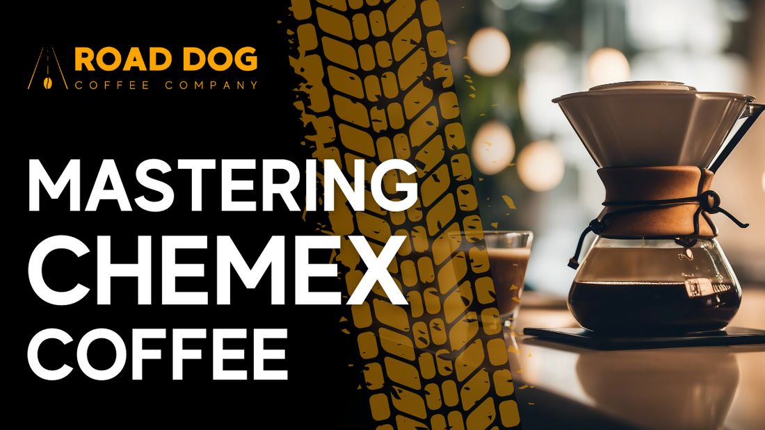 "Featured image showcasing a Chemex coffee maker with the text overlay 'Mastering Chemex Coffee', symbolizing a comprehensive guide to brewing the perfect Chemex coffee.