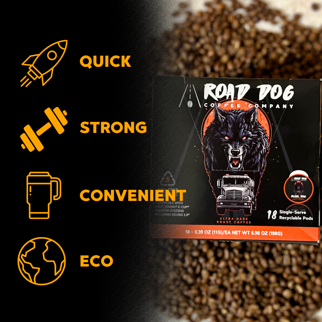 Black Dog Ultra-Dark Roast K-Cup: Intense Flavor Anytime - Road Dog ...