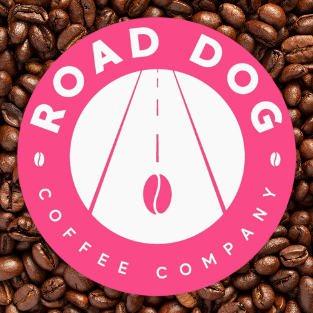 Deep Pink Road Dog Medallion Sticker