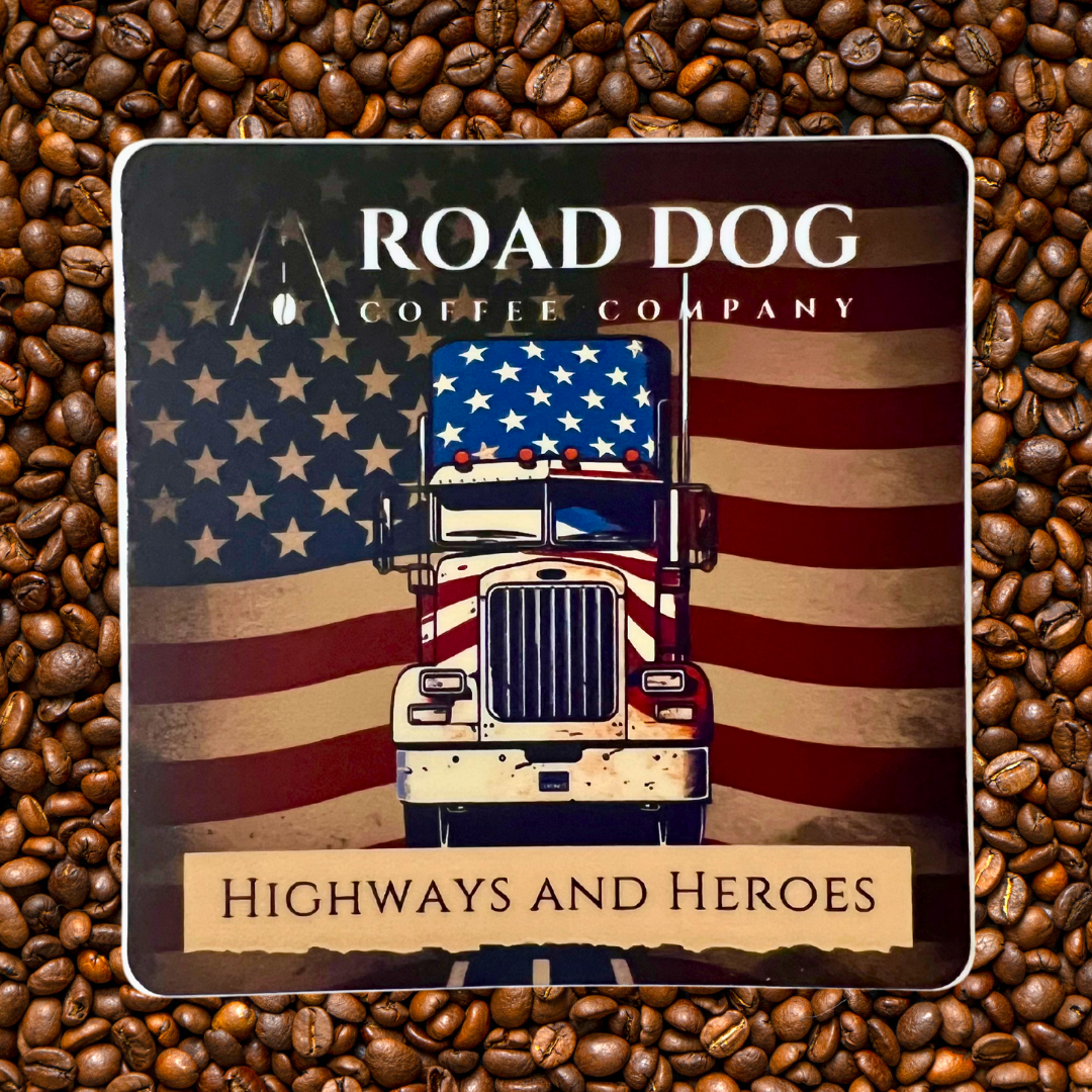 Highways and Heroes Square Sticker